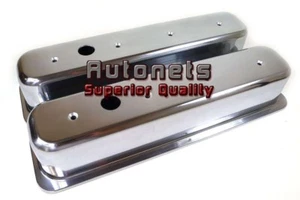 Cubierta de válvula de perno central de aluminio fundido Chevy 305 350 bloque pequeño suave SBC corta - Imagen 1 de 1