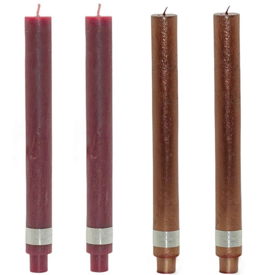 8 Stk PTMD Stabkerzen 280x30mm Rustik XL Tafelkerzen mit Zapfenfuß (2 Pack x4er) - Bild 1 von 1