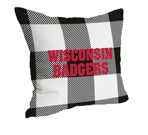 Wisconsin Badgers 18"x18" Buffalo Karo Karo Kissen - Bild 1 von 1