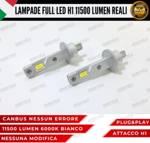 KIIT LED H1 ABBAGLIANTI 11500 LUMEN FIAT BRAVO MK2 6000K BIANCO CANBUS NO ERROR - Afbeelding 1 van 10