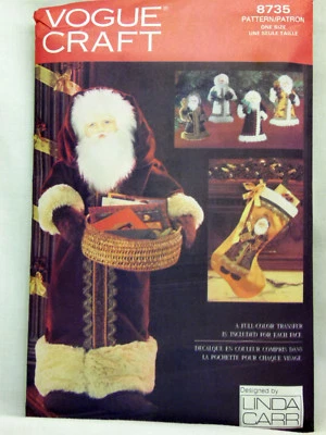 Vogue Craft Pattern 8735, Father Christmas by Linda Carr - UNCUT - Image 1 of 3