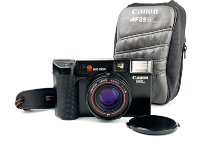Canon AF35ML Film Camera 35mm Compact Epic 40mm f/1.9 Lens - Nr. Mint + Extras - Image 1 of 4