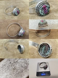 schönes Silberarmband Armband mit Edelstein Silber 835 Silberschmuck 49g - Bild 1 von 18