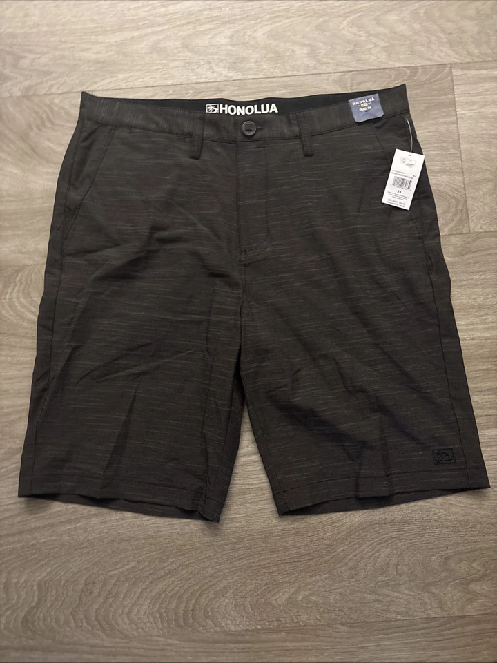 Honolua Surf Co Anchor Point Slub - Talla 34 Nuevo con Etiquetas Negro Brezo Foto 1 de 4