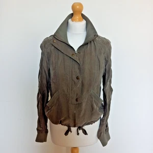 Anthropologie Marrakech XS UK 6 8 Draped Jacket Utility Bomber Khaki Olive Green - Picture 1 of 12