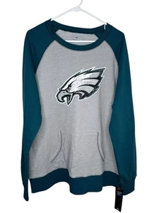 NEW Majestic Sport Gray Women's Philadelphia Eagles Pullover Sweatshirt XXL 2X 2 - Picture 1 of 8