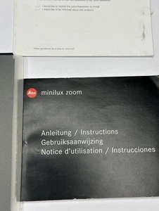 Caja de cámara Leica Minilux zoom con manuales vintage 35 mm apuntar y disparar - Imagen 1 de 12