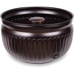 BirdRock Home Distressed Bronze gerippter Gartenschlauch Topf mit offener Oberseite - Bild 1 von 3