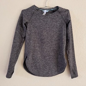 Ivivva by Lululemon Long Sleeve T Shirt Tee Girls Size 8 Pleated Back Thumbholes - Picture 1 of 10