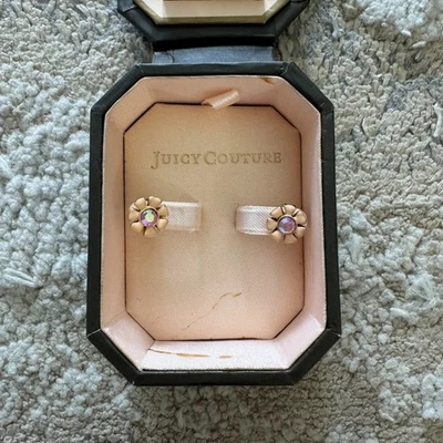 Aretes Juicy Couture bebé rosa flor vintage Y2K Foto 1 de 4
