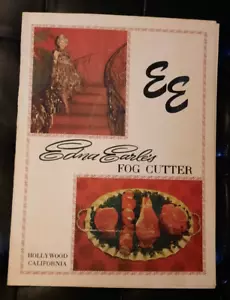 Menú de restaurante vintage cortador de niebla de edna earle La Brea Hollywood cena CA - Imagen 1 de 2