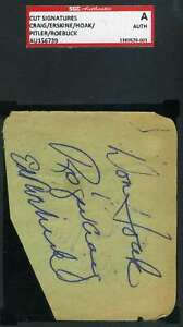 Doak Hoak Jake Pitler Etc Sgc Autograph  Album Page  Authentic Hand Signed