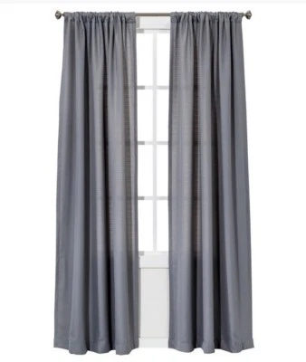 Room Essentials Chesapeake One Window Curtain Panel Gray 63" - Image 1 of 2