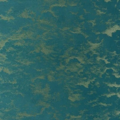 Tela de tapicería Avalon material cortina de terciopelo mármol - verde azulado y oro Foto 1 de 4