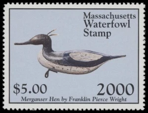 2000 Massachusetts State Duck Stamp Mint Never Hinged. Original Gum - Picture 1 of 1