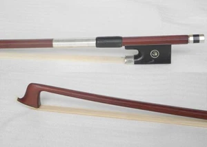 Great octagonal brazilwood violin bow 4/4 Abalone inlay ebony frog fiddle arch - Picture 1 of 4