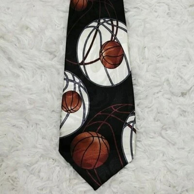 Corbata de baloncesto Fratello hecha a mano con estampado Foto 1 de 4