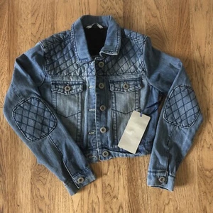 Highway Jeans Denim Jacket Quilted Elbow Patch Size S NWOT - Picture 1 of 10