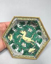 17th century Chinese dish with horse & gilt metal mounts