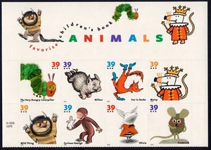 Scott #3994a (3987-94) Children's Books Animals Title Block of 8 Stamps - MNH - Picture 1 of 1