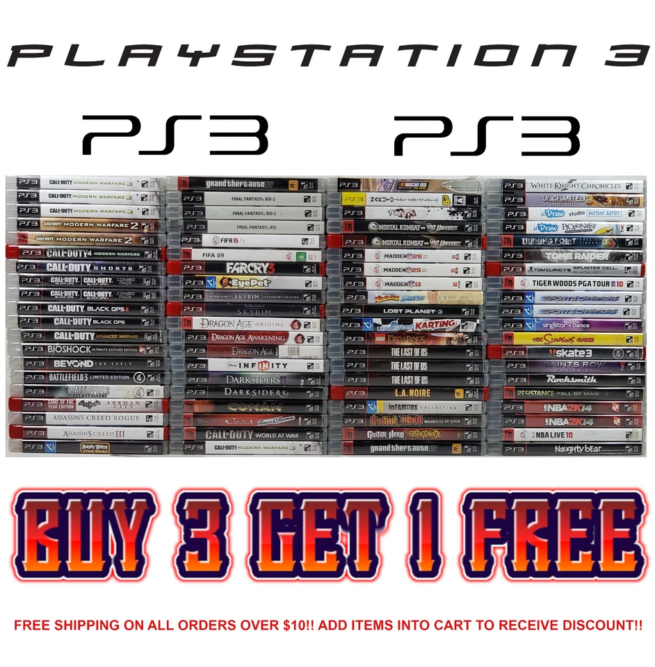 PlayStation 3 Game Lot | Buy 3 Get 1 Free | Free Ship $25+ | Resurfaced - Image 1 of 3