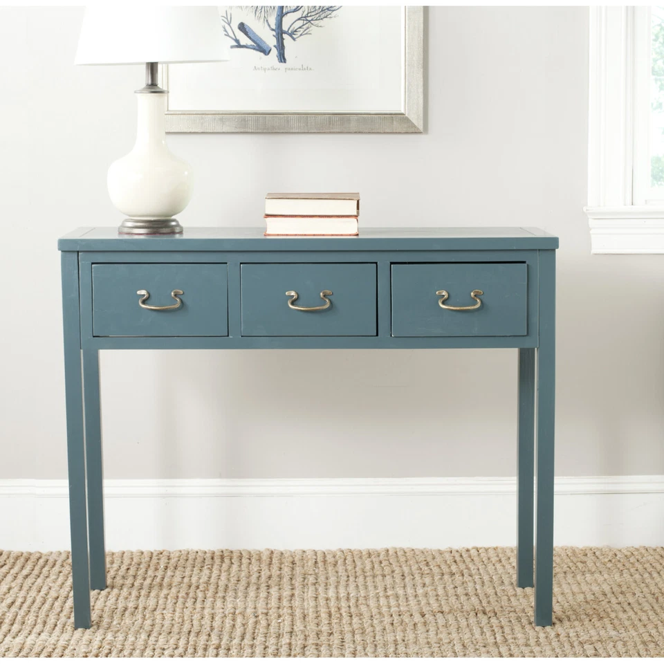 Safavieh American Home Collection Cindy Console Table in Teal AMH6568H