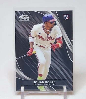 2024 Topps Chrome Black Johan Rojas #90 Rookie QTY - Philadelphia Phillies - Image 1 of 2