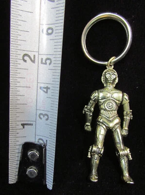 Vintage STAR WARS C3PO Charm Pendant Robot KEYCHAIN KEYRING ©77 20th Century Fox - Image 1 of 4