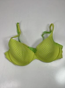 Victoria's Secret 36B Body von Victoria gepolsterter Push Up BH grün gepunktet - Bild 1 von 7