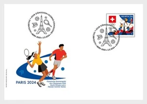 Switzerland 2024 suisse Paris Summer Olympic Games sport eiffel tower 1v FDC PJ - Picture 1 of 1