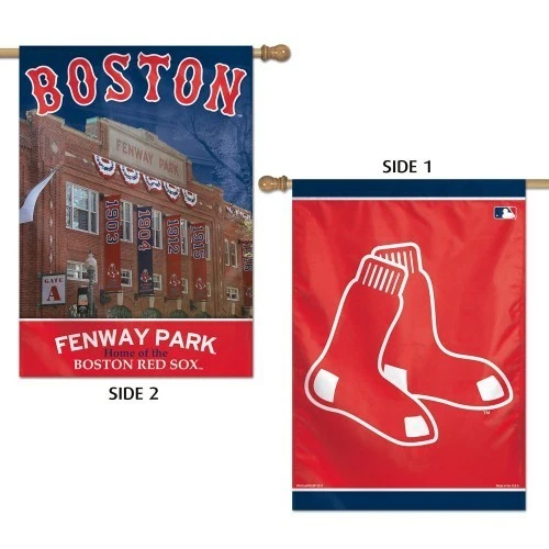 BOSTON RED SOX FENWAY PARK 2 SIDED HOUSE FLAG 28"X40" VERTICAL BANNER  MLB - Image 1 of 1