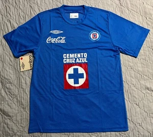 PLAYERA UMBRO HILOS DE PLATA CRUZ AZUL MEXICO HOMBRES - Picture 1 of 9