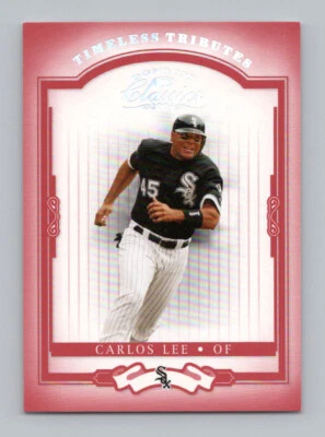 2004 Donruss Classics #6 Carlos Lee Timeless Tributes Red 026/100 - Image 1 of 2