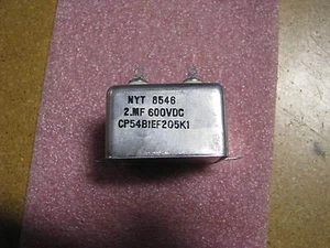 NYT CAPACITOR # CP54B1EF205K1 NSN: 5910-00-193-0359 2.MF 600VDC - Picture 1 of 3