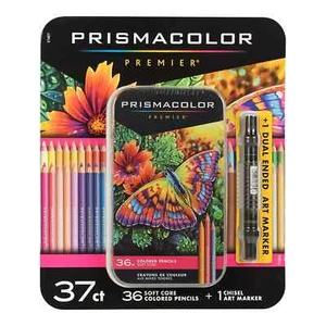 Prismacolor Premier Soft Core Colored Pencils, Assorted Colors, 37 Count - Picture 1 of 3