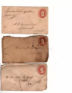 US stamps bob 1800's covers 3 (mb14 - Picture 1 of 1