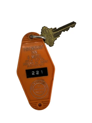 Llavero vintage para habitación de motel de hotel Friendship Inn 6 Motel Phoenix Arizona años 70 Foto 1 de 4