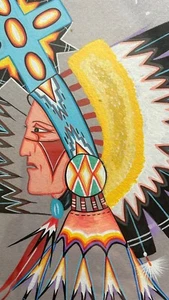 Fine Kiowa 1977 Watercolor by Kuala - Picture 1 of 5