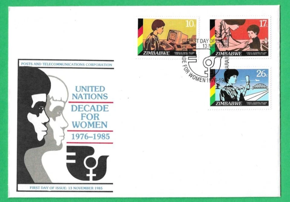 ZIMBABWE ~ DECADE FOR WOMEN FIRST DAY COVER ~ 13th NOVEMBER 1985 - Image 1 of 1