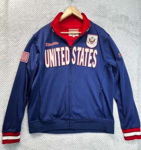 Vtg Mondetta Mens United States Full Zip Track Jacket Warm Up Size XL Y2K READ - Picture 1 of 24