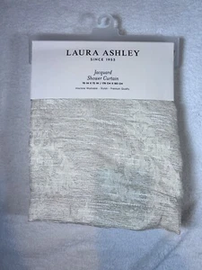 NEW Laura Ashley Meadow Jacquard Shower Curtain 70 in X 72 Banana LAC019530 - Picture 1 of 2