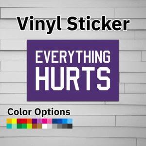 Everything Hurts Sticker Vinyl Decal - Picture 1 of 5