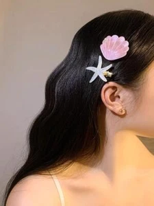 Elegantes pinzas para el cabello Awaytr 2 piezas estrella de mar estrella de mar horquillas para damas Summer Be - Imagen 1 de 24
