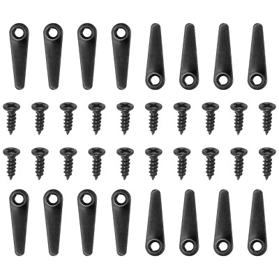 100 piezas clips de herrajes para respaldo de marco de fotos con 100 piezas tornillos para colgar negro Foto 1 de 4