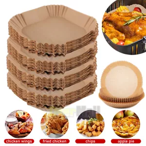 400 PCS Air Fryer Disposable Paper Liners Non-stick Parchment Oil-proof 6.3 inch - Picture 1 of 31