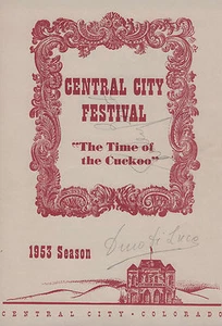 Collection-1953 Central City CO Opera Festival-Signed Shirley Booth-Dino Diluca - Picture 1 of 8