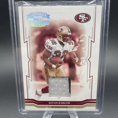 2005 Donruss Throwback Threads Materials Foil #/25 Kevan Barlow #124 49ers - Image 1 of 2