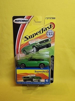 Matchbox 2004 SuperFast  #40 1969 Chevrolet Camaro SS 396 Green 1/15,000 NOS 🔥G - image 1 of 4