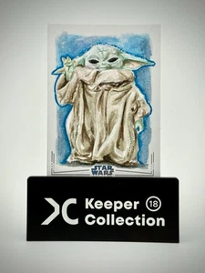Topps 2024 Star Wars Galaxy Silver Foil Grogu 1/1 By Keith Farnum - Picture 1 of 2
