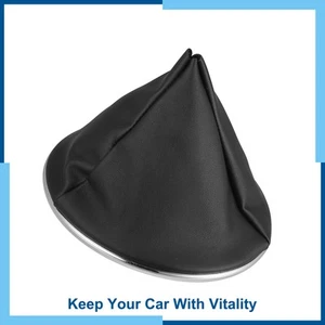 Gear Stick Shift Knob Gaiter Boot Cover Frames for Fiat 500 C Faux Leather Black - Picture 1 of 7